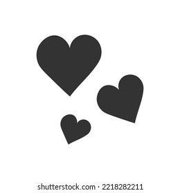Hand drawn heart vector icon. Heart vector sign. Love heart icon. Valentines day heart icon. EPS 10 flat symbol