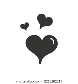 Handgezeichnetes Herz, Vektorsymbol. Herzvektorzeichen. Liebes Herz Symbol. Valentins Tagesherz Ikone. EPS10-Flachsymbol