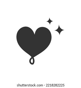 Hand drawn heart vector icon. Heart vector sign. Love heart icon. Valentines day heart icon. EPS 10 flat symbol