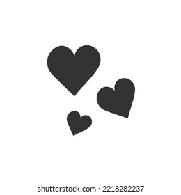 Hand drawn heart vector icon. Heart vector sign. Love heart icon. Valentines day heart icon. EPS 10 flat symbol