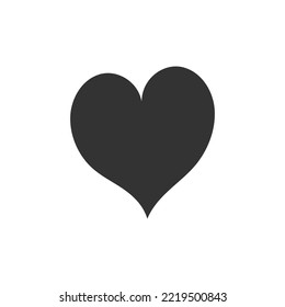 Handgezeichnetes Herz, Vektorsymbol. Herzvektorzeichen. Liebes Herz Symbol. Valentins Tagesherz Ikone. EPS10-Flachsymbol