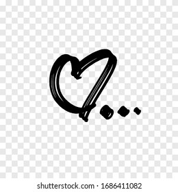 Hand drawn heart. Vector illustration