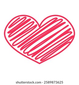 Hand drawn heart, vector illustration