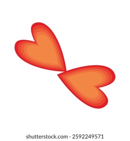 hand drawn heart. vector illustration. isolated on white background. 