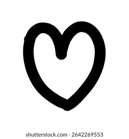 Hand drawn heart vector illustration.