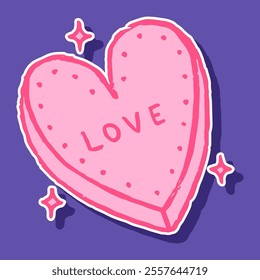 Hand drawn heart vector with love letter for valentine