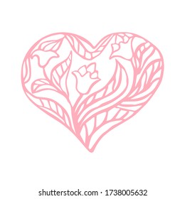 Hand drawn heart  - vector. Stylized hearts design elements for Valentine's day cards