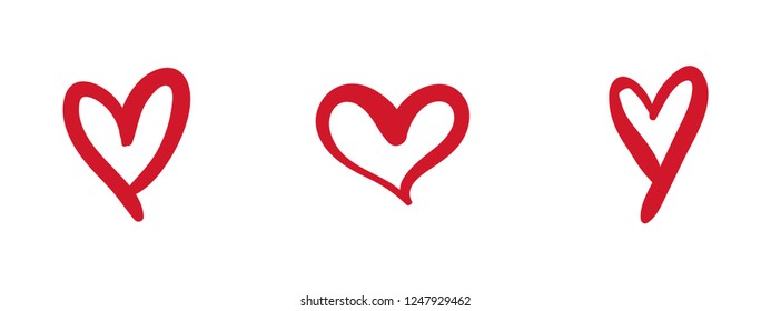 Hand drawn hearts