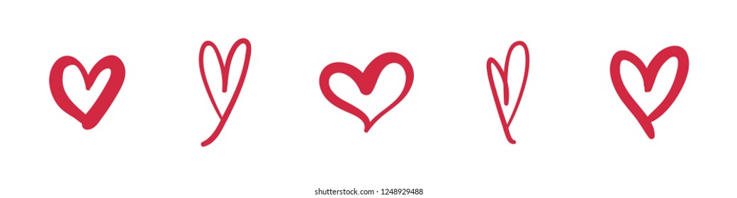 Hand drawn hearts