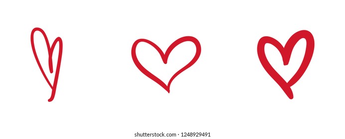 Hand drawn hearts