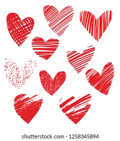 
hand drawn hearts