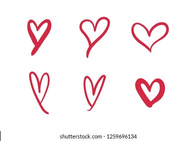 Hand drawn hearts
