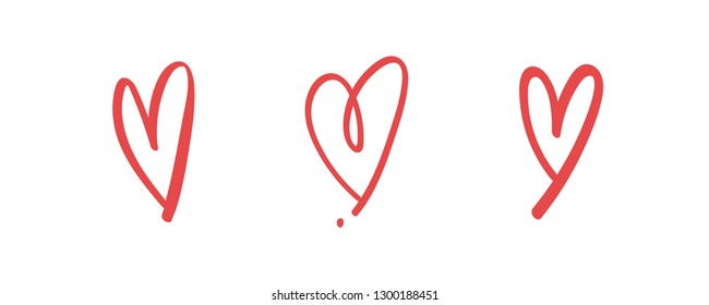 Hand drawn hearts