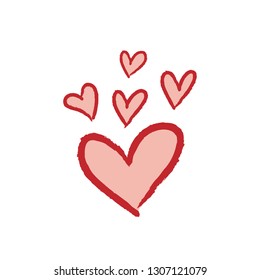 Hand drawn hearts