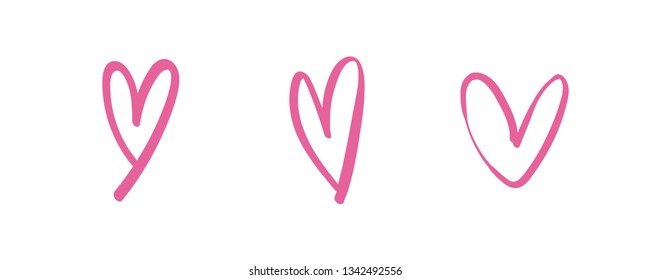 Hand drawn hearts