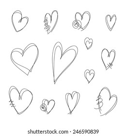 Hand Drawn Hearts Background Images Stock Photos Vectors Shutterstock