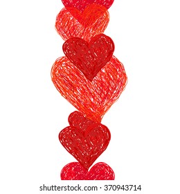 Hand drawn hearts
