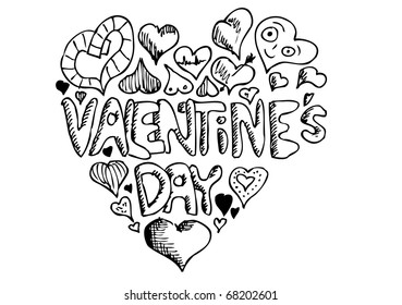 hand drawn hearts
