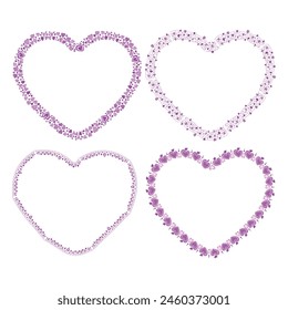  Handgezeichnete Herzrahmen und Rahmen Kollektion.