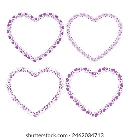 Hand drawn hearts border and frames collection.