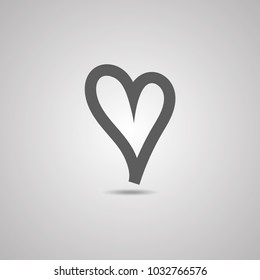 Hand drawn hearts. Design elements for Valentine's day.