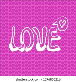 Hand drawn hearts. Design elements for Valentine's day. Inspirational quote about love. Typography card love