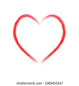 Hand drawn hearts. Design elements for Valentine's day