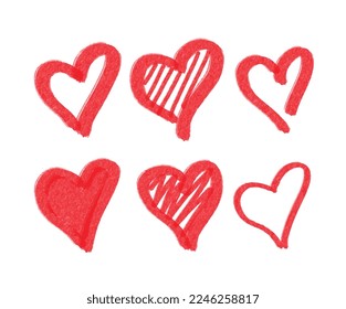 La mano atrajo corazones. Diseñar elementos para el día de San Valentín.