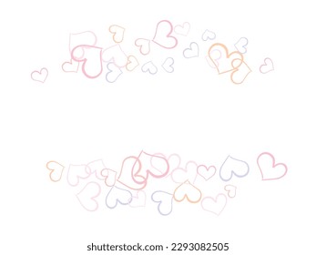 Hand drawn hearts. Design elements for Valentine's day. Romantic love isolated on white background. Valentine sign symbol.
