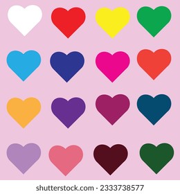 Hand drawn hearts. Design elements for Valentine's day.
