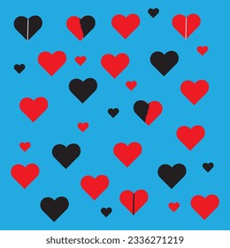 Hand drawn hearts. Design elements for Valentine's day