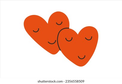 Hand drawn hearts. Design elements for Valentine's day.