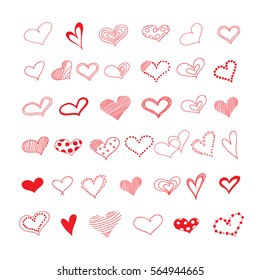 Hand drawn hearts 