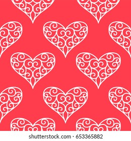 Hand drawn hearts. Design elements for Valentine s day.