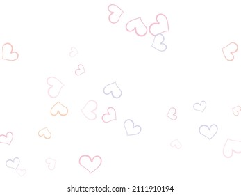 Hand drawn hearts. Flat illustration of wedding love. Valentine Day. Valentine sign symbol.