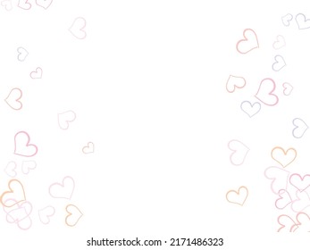 Hand drawn hearts. Flat illustration of wedding love. Valentine Day. Valentine sign symbol.