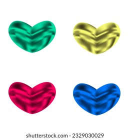 Hand drawn hearts, heart icon texture