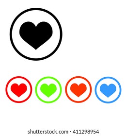 Hand drawn hearts set