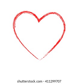 Hand drawn hearts set