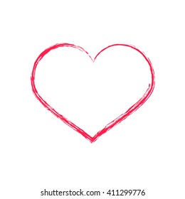 Hand drawn hearts set