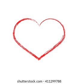 Hand drawn hearts set