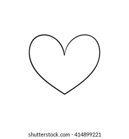 Hand drawn hearts set