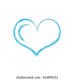 Hand drawn hearts set