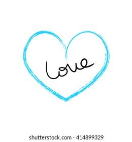 Hand drawn hearts set