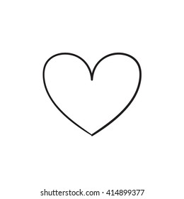 Hand drawn hearts set