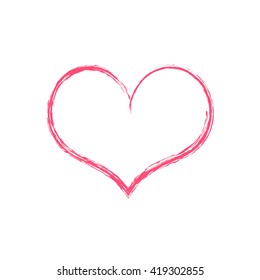Hand drawn hearts set