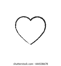 Hand drawn hearts set