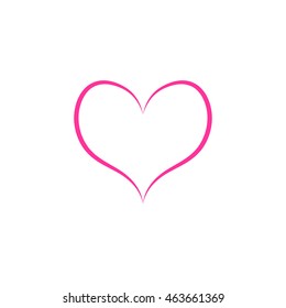 Hand drawn hearts set