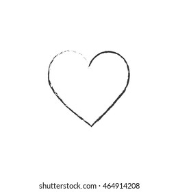 Hand drawn hearts set