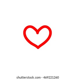 Hand drawn hearts set